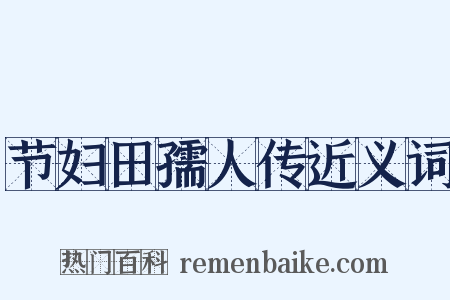 节妇田孺人传近义词是什么意思的图片